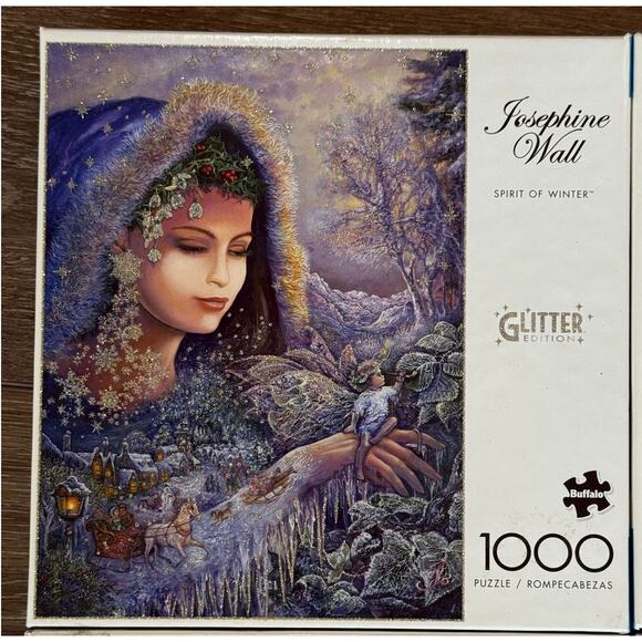 Josephine Wall Jigsaw Puzzles 4 Glitter 1000 Piece Winter Butterflies Leo Pink - Picture 3 of 6